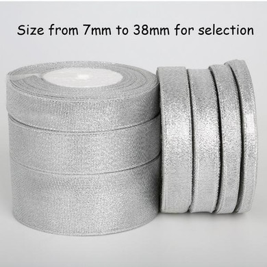 2018 Gold/Silver Organza Ribbon 7-38mm Glitter Embroidered Onions Ribbons For Wedding Cake Gift Decoration DIY Craft Supplies