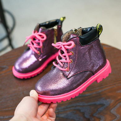 Autumn Winter Fashion British Lace-up Kids Girls Boots PU Leather Children Soft Shoes for Girls Martin Boots Autumn Winter Fashion British Lace-up Kids Girls Boots PU Leather Children Soft Shoes for Girls Martin Boots