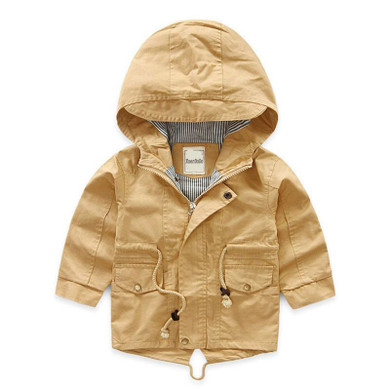 Autumn Spring Jackets For Boys Solid Children Coat Kids Hoody Baby Outerwear Toddler Windbreaker Poncho