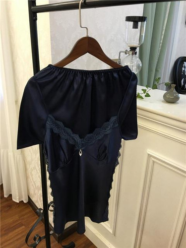 Voplidia Pijama Sexy Pajamas Set Faux Silk Lace Bow V-neck Sleepwear Lace Lingerie  Pijama Feminino Women Lingerie Pyjama Femme Voplidia Pijama Sexy Pajamas Set Faux Silk Lace Bow V-neck Sleepwear Lace Lingerie  Pijama Feminino Women Lingerie Pyjama Femme