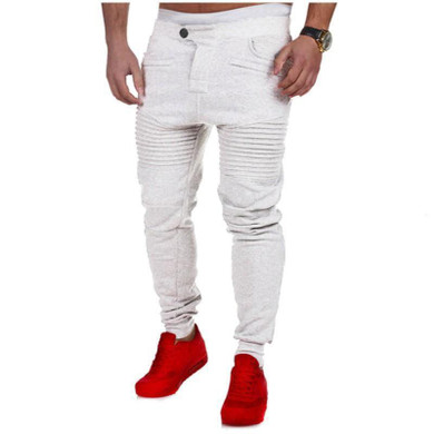 2017 Cotton Men full sportswear Pants Casual Elastic cotton Mens Fitness Workout Pants skinny Sweatpants Trousers Jogger Pants