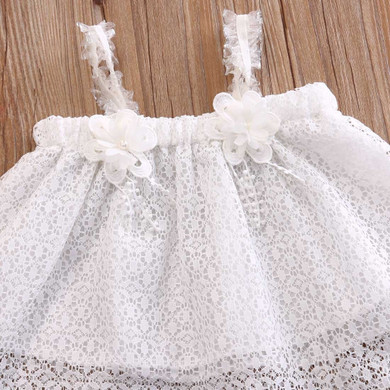 2018 New Baby Kids Girls Summer Dress Sleeveless Princess Party Flower Tutu Dress Clothes 0-24M