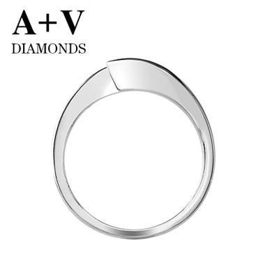 free shipping 18k white gold or rose gold 0.12ct nature diamond classic ring for women engagement wedding anniversary