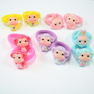 Free Shipping 10 Pcs(5 Pairs) Cartoon Candy Color Elastic Hair ties Ropes Hair holder For Girls' Sweet Hair Accessories