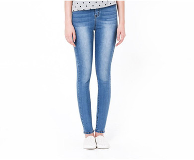 Leiji Skinny jeans for woman 2017 new autumn High Waist High Elastic plus size femme washed casual Skinny pencil denim pants