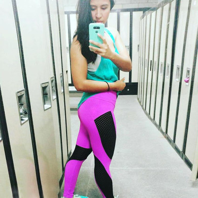 Leggings Women Push Up Leggings High Waist Workout Legging Mesh Patchwork Fitness Leggings Plus Size