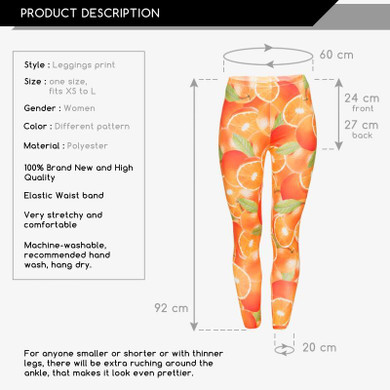 Girls Basic Casual Leggings Women 3D Funny Fruit Oranges Printing Leggins Girls Basic Casual Leggings Women 3D Funny Fruit Oranges Printing Leggins