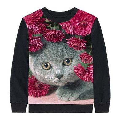 girl t shirt children The nice cat kids clothing tees autumn kids tops baby brand Long sleeve tops child t Children clothing