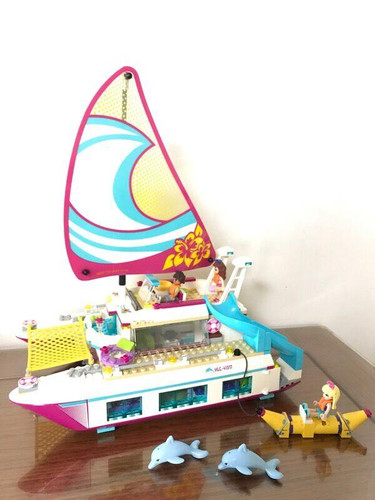 Girl Series Friends 41317 Sunshine Catamaran Building Blocks Brick LegoINGlys Sailboat Set Children Toy Gift 01038