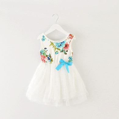 Girl Dress Summer New Floral Baby Girl Dress Princess TuTu Dress 8 Colors Infant Dresses Kids Clothing With Bow