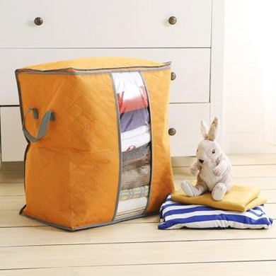 2016 Hot Sale Storage Bag Box Portable Organizer Non Woven Underbed Pouch Storage Box Bamboo Clothing Storaging Bag on sale