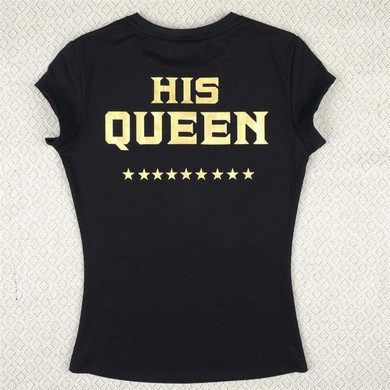 2016 Hot Sale KING QUEEN Funny Letters Printed Couples T-Shirt Women Men Tees Hipster Summer Fashion Clothing 4XL Tshirt