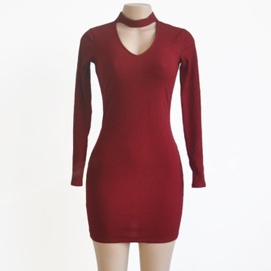 Autumn Winter Women Knitting Dress 2017 Long Sleeve Sexy Short Pencil Knitted Dress Slim Bodycon Party Vestidos Sweater Dresses