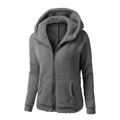 Autumn Winter Women Hoodies Fleece Hooded Long Sleeve Zipper Thicken Coat Outwear Sudaderas Jacket Sweatshirts Lady NQ930837