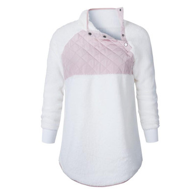 Autumn Winter Women Hoodies Sweatshirts Ladies Fashion Patchwork Double Velvet Loose Casual Warm Pullovers Tops