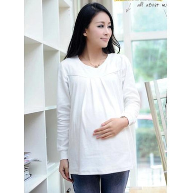 Autumn Winter Pregnant Maternity Tops Cotton Pregnancy Basic T Shirt Maternidade Clothing Long Sleeve Clothes For Pregnant Women