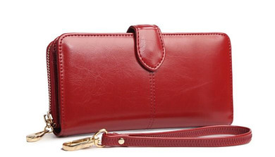 ATTRA-YO 2017 purses Women Wallets Long Dull Polish Leather Wallet dollar price Female Zipper Clutch Coin Purse LS4917ay2