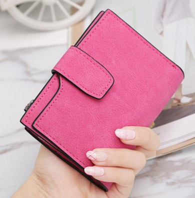 Atrra-Yo women Wallets purse dollar price Zipper Short Clutch Vintage Matte Coin Purse Ladies Wristlet money bag LM4242ay