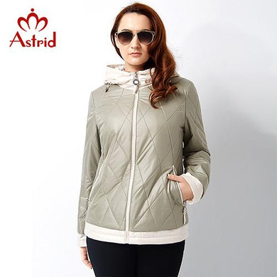 Astrid 2017 New Spring and Autumn Woman Coat Jacket Plus Size Hooded Fashion Jacket Winter Coat Women's Jackets Big Size AM-2810