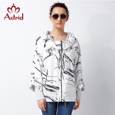 Astrid 2017 High quitly Trench Coat for Women Plus Size Women Windbreaker Spring and Autumn Coat Big Size Coat Female AS-2811