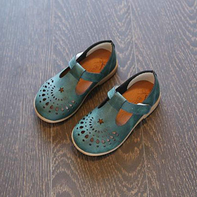 Girls Shoes Cool PU Leather Kids Summer 2018 Baby Girls Sandals Shoes Skidproof Toddlers Children Kids Flower Shoes Size 21-30 3