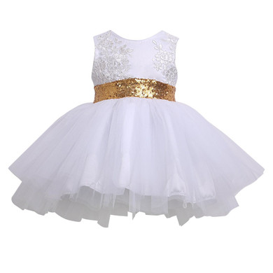 Girls Princess Dresses Cute Kids Baby Girl Sequins Bowknot Dress Sleeveless Christmas Party Banquet Dresses Sundress Clothes