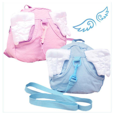 Children's Backpack Kid Keeper Safety Harness Anti-lost Baby Bag Angel Wings Bags With Adjustable Leashes Strap Of Baby Care