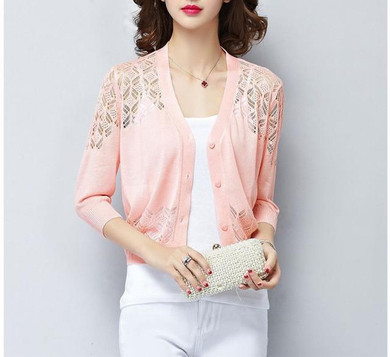 2016 Autumn Summer V-neck Knitted Cardigan Women Casual Back Hollow Thin Outerwear Cutout Sweater Coat Crochet Knitted Coats 2016 Autumn Summer V-neck Knitted Cardigan Women Casual Back Hollow Thin Outerwear Cutout Sweater Coat Crochet Knitted Coats