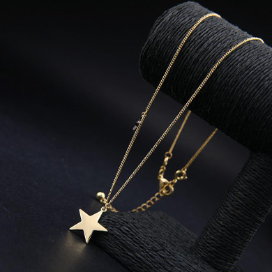 KISS ME New Popular Choker Necklace Three Layers Alloy Stars Moon Necklaces for Women Fashion Jewelry