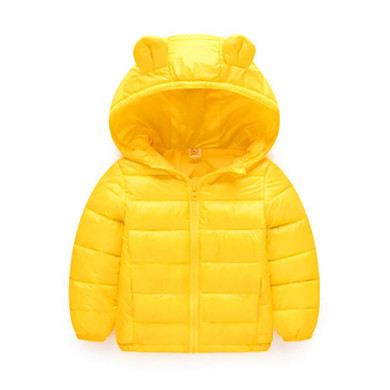 KISBINI Ear Hooded Down Parkas Solid Boy Jacket Coat Cotton Padded Girls Winter Warm Outdoor Children's Clothing Kid Heavy 2017