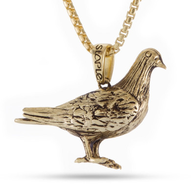 King Ice x Staple Pigeon Solid Pendant (Gold)