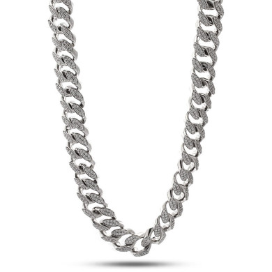 King Ice Platinum 15MM CZ Cuban Curb Chain