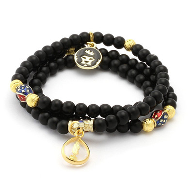 King Ice Matte Onyx Wrap Bracelet
