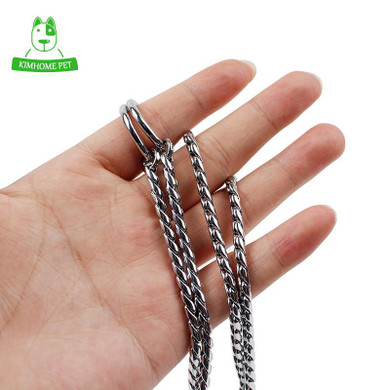 KIMHOME New Adjustable High Quality Metal Stainless Steel Snake Chain Dog Collar For Dogs