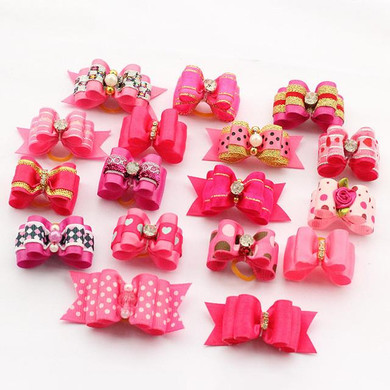 Armi store 10 Pcs Handmade Dog Bow Grooming Bows For Puppy Dogs Accessories Boutique Products 6020001 Color Party