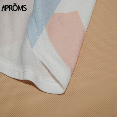 Aproms Sexy Multi Colored V Neck Shirt Dress Women 2017 Boho Short Sleeve Winter Midi Dress Casual Streetwear Sundress Vestidos