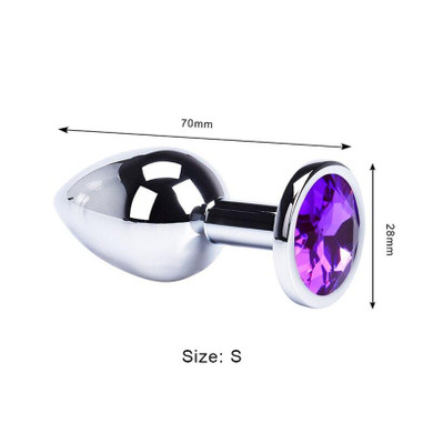 Anal plug sex toys stainless steel smooth steel butt plug tail crystal jewelry sex toys Female/male anal dildo adult sex toys