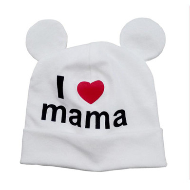 Baby Cotton Cap Cute I Love Mama Print Toddler Infant Beanie Winter Hat For Baby Girl Boy Knitted Beanies Caps