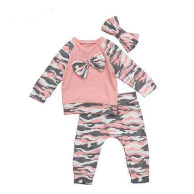 Baby Clothing Set 2018 Newborn Baby Boys Girls Letter Muggle Bodysuit/Tshirt+Stripe Pants+Hat Outfits cute Clothes