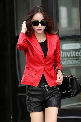 2017 spring jacket autumn leather coat female clothing outerwear short fashion leather jacket ladies black leather coat women's