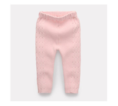 Dinstry Trousers kids pants baby woolen trousers spring and autumn winter children's leggings baby's knitted pants