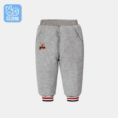 Dinstry Boys And Girls Pants autumn winter thick type of children's soft warm wear Kids Sports Trousers baby Casual Pants