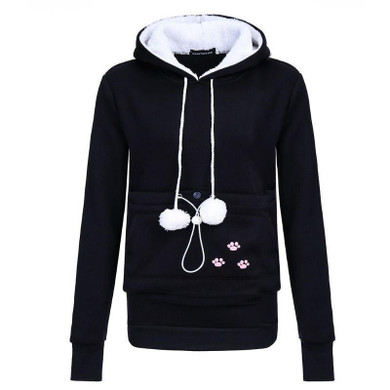 2017Girl Cartoon Hooded Hoodies Lover Cats Kangaroo Dog Hoodie Long Sleeve Sweatshirt Front Pocket Casual Animal Hoodie With Ear