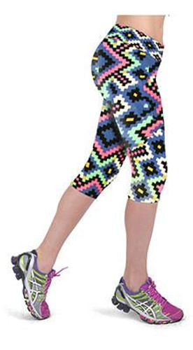 2017 Yomsong Floral Printing Capris Leggings Lady's  Casual Stretched Pants  Elastic Cropped Leggings  Women  Legging RL156