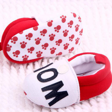Lovely Toddler Baby Girl Boy Round Toe Flats Soft Slippers Shoes I Love MOM/DAD
