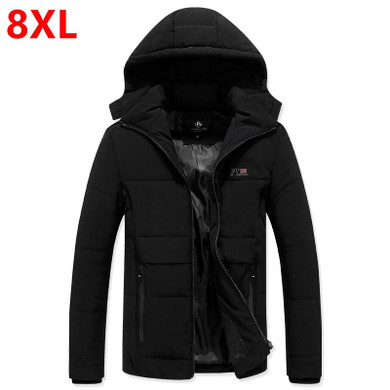 Large size men's cotton jacket male winter plus size casual cotton clothing men loose oversize waterproof warm jacket Windproof