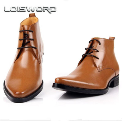Large size EUR46 Pointed Toe mens dress shoes brown / black mens ankle boots wedding shoes genuine leather mens business shoes Large size EUR46 Pointed Toe mens dress shoes brown / black mens ankle boots wedding shoes genuine leather mens business shoes