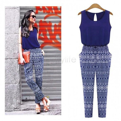 Rompers Womens Jumpsuit 2016 Slim Pants Bodysuit Sleeveless Plus Size Women Jumpsuits macacao feminino Sexy overall S M L XL 67
