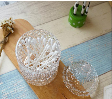 Roman Nordic storage crystal glass jar of sugar pot jewelry decoration furnishing articles wedding desktop candy storage decor