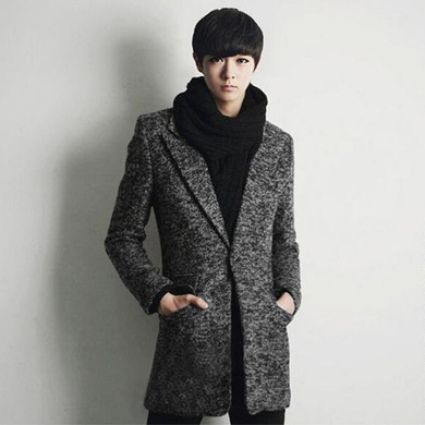 ROKEDISS Fashion Men Long Jacket Autumn Winter Korean Men Slim Cotton Casual Windbreaker Men's Long Coat Jacket Z101